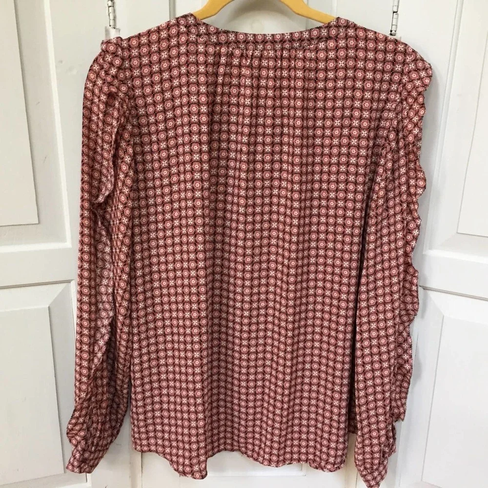 LOFT Long Sleeve Tunic With Ruffle - Picture 11 of 13
